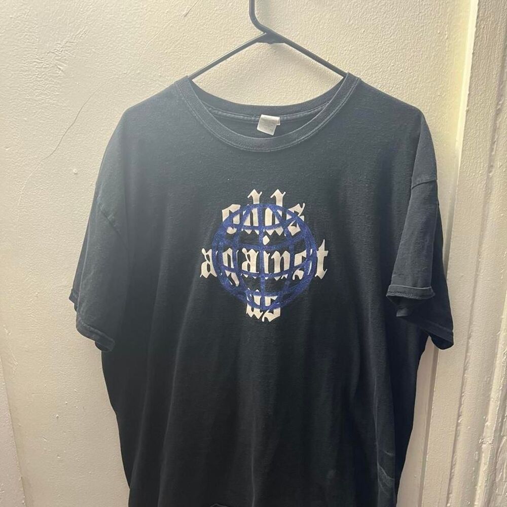 Unbranded Men's Black and Navy T-shirt